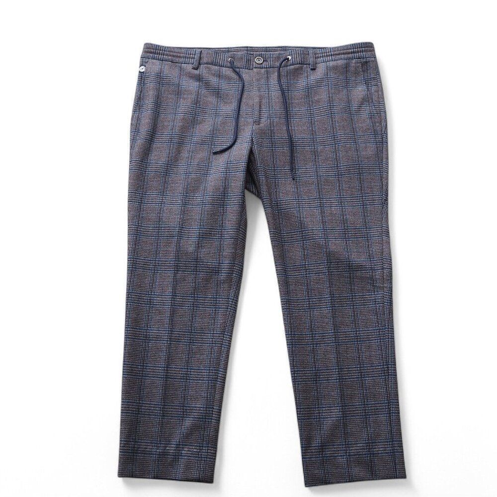 BLUE INDUSTRY Jake-M26 Bliss Check Comfort Pants Men's 58EU/42US